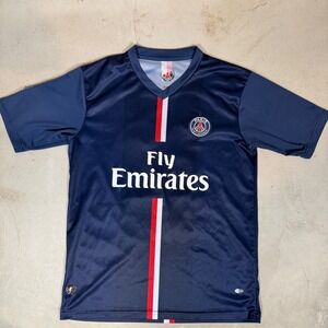 Paris Saint-Germain‎ PSG David Luiz 32 Fly Emirates Soccer Jersey Navy Blue M